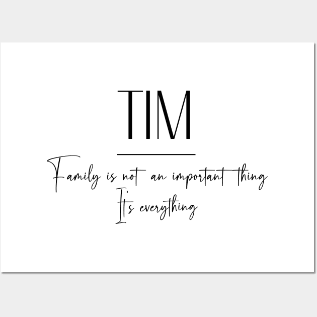 Tim Family, Tim Name, Tim Middle Name Wall Art by Rashmicheal